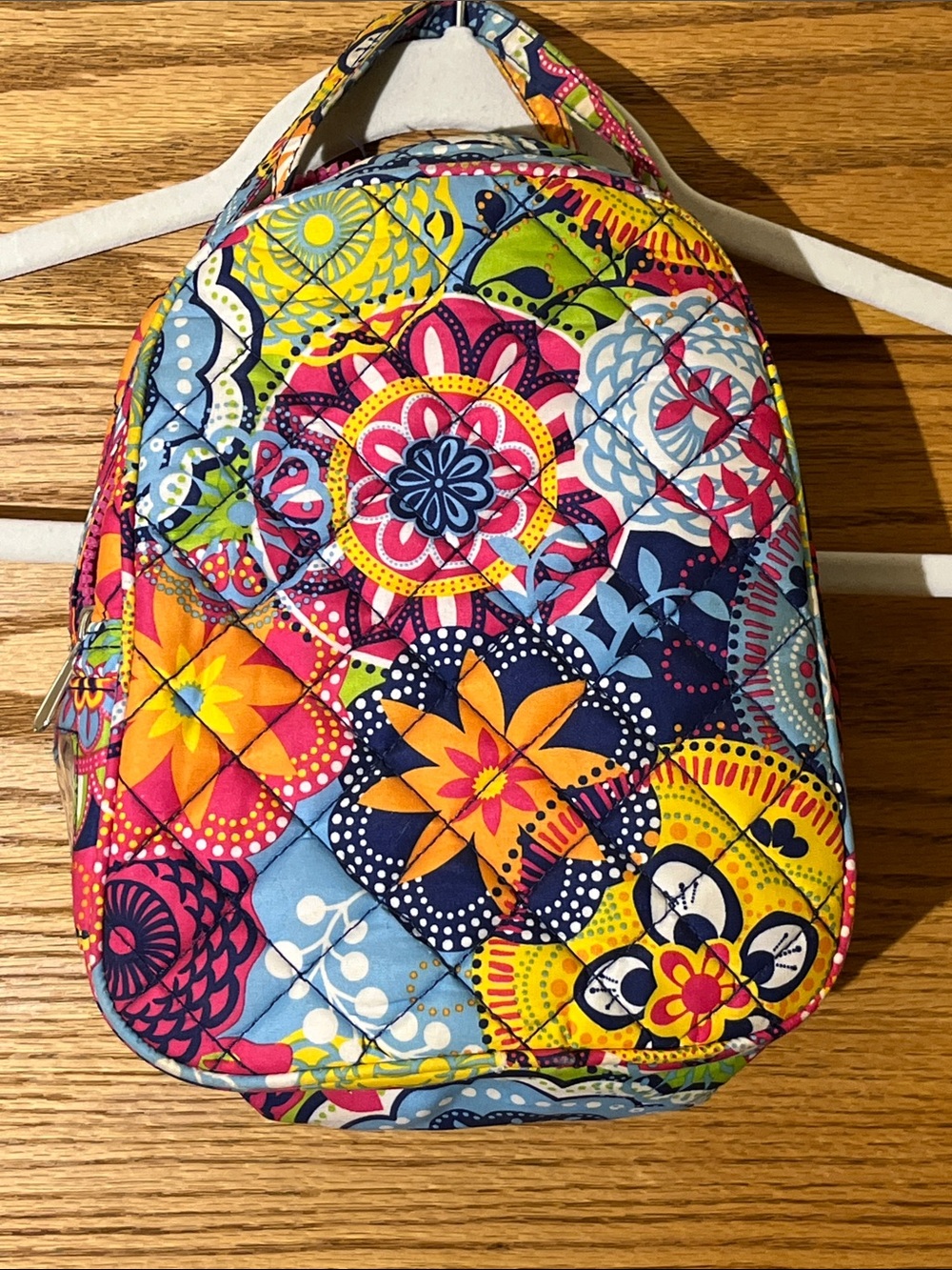 Quilted Floral Multicolor Lunch bag - Bright Patterned Daypack